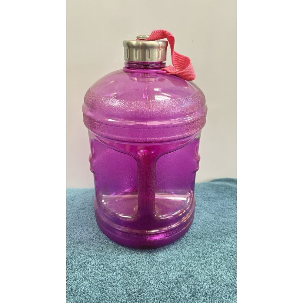 Violet BPA FREE 1 Gallon Water Bottle Steel Cap Jug Container Canteen Reusable